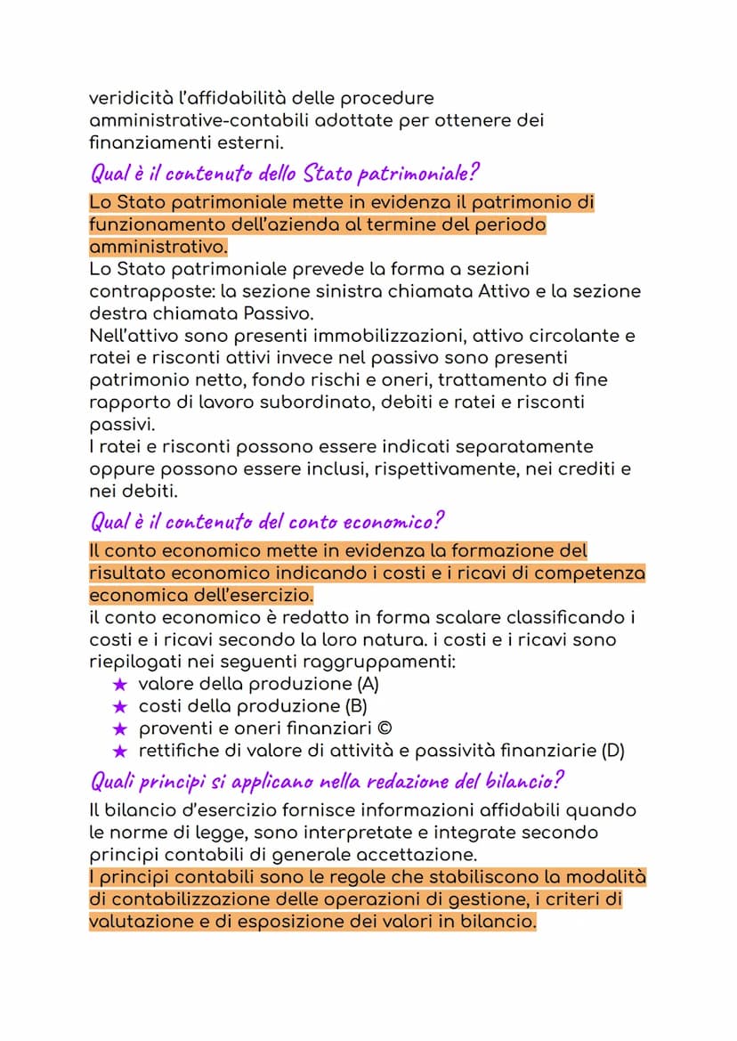 La redazione del bilancio d'esercizio
Perchè le imprese redigono il bilancio?
la contabilità generale consente di determinare il patrimonio
