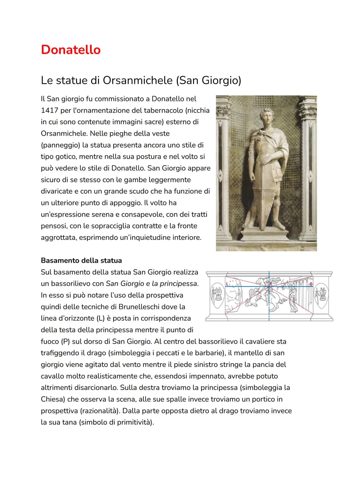 
<h2 id="lesculturedidonatello">Le sculture di Donatello</h2>
<p>Le sculture di Donatello rappresentano un'importante parte del patrimonio a