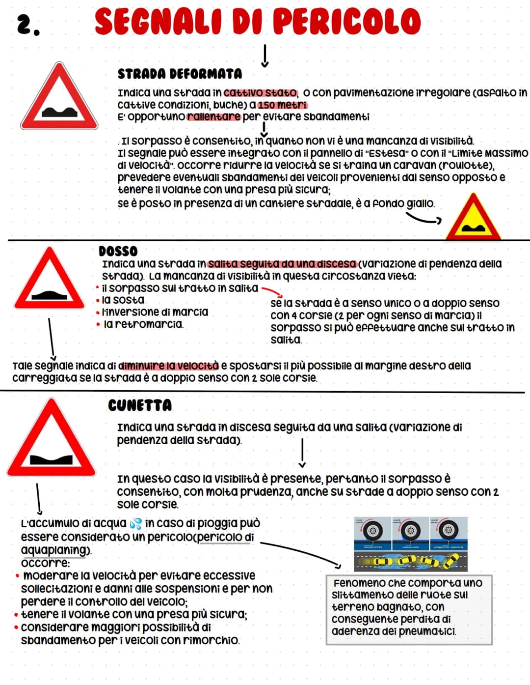 
<h2 id="stradadeformata">Strada deformata</h2>
<p>Questo segnale indica una strada in cattivo stato, con pavimentazione irregolare, buche o