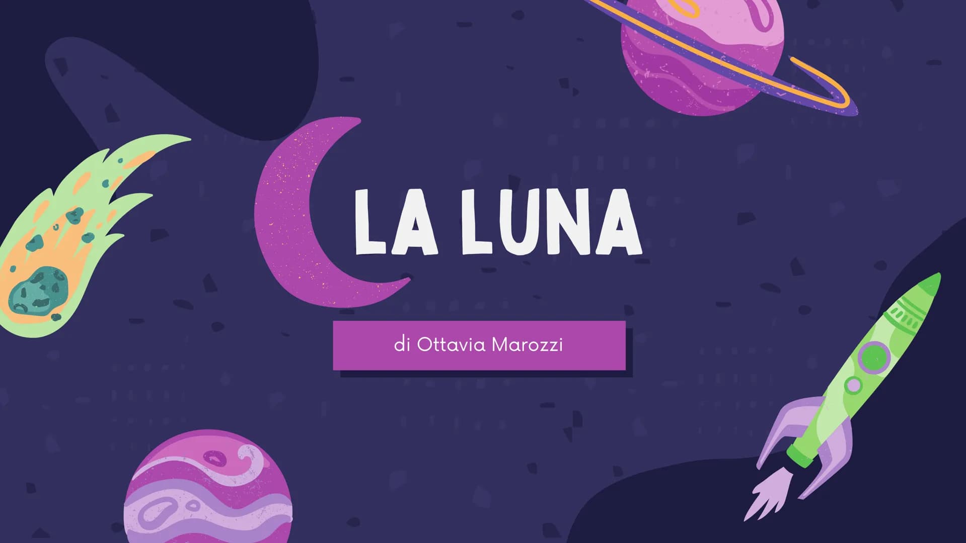 LA LUNA
di Ottavia Marozzi 1
2
3
INDICE
cos'è la Luna?
la superficie della luna
la Luna e la Terra
i movimenti della Luna
le fasi lunari
5
6