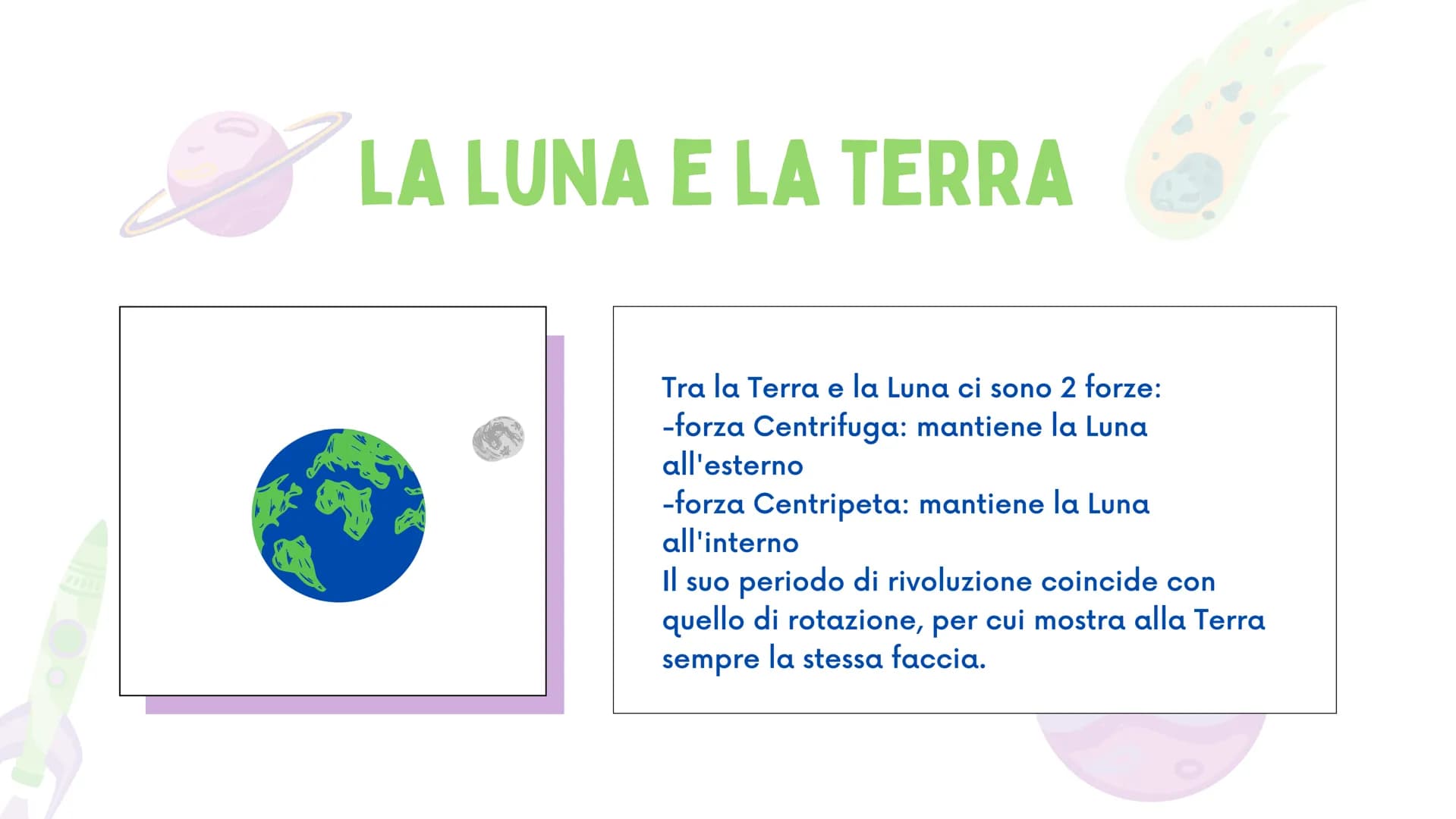 LA LUNA
di Ottavia Marozzi 1
2
3
INDICE
cos'è la Luna?
la superficie della luna
la Luna e la Terra
i movimenti della Luna
le fasi lunari
5
6