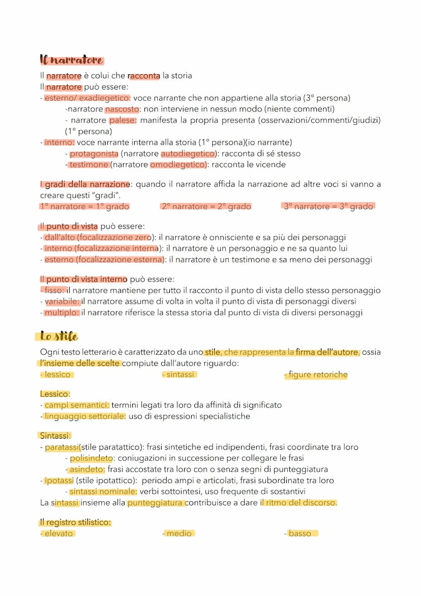 
<h2 id="lordinedeglieventi">L'ordine degli eventi</h2>
<p>Il testo narrativo è caratterizzato dalla presenza di una storia, ciò che accade,