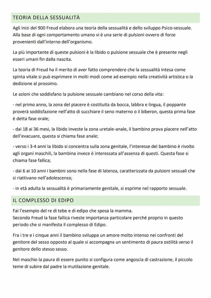 FREUD
La nascita della psicoanalisi fu la svolta nella comprensione della personalità, poiché servì
per comprendere e curare i disturbi del 