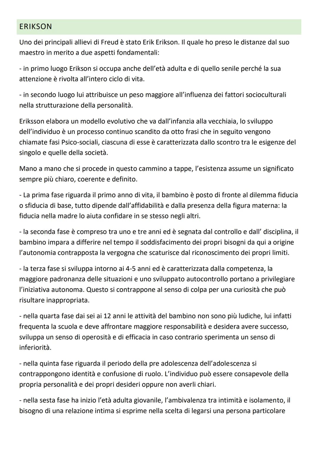 FREUD
La nascita della psicoanalisi fu la svolta nella comprensione della personalità, poiché servì
per comprendere e curare i disturbi del 