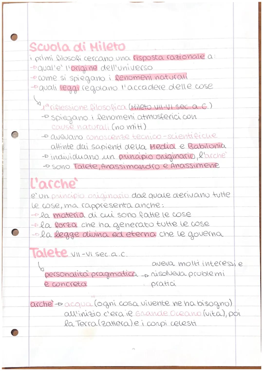 La scuola di Mileto: Talete, Anassimandro e Anassimene