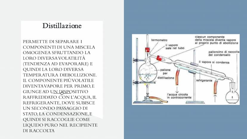 METODO DI SEPARAZIONE DEI MISCUGLI METODO DI SEPARAZIONE DEI MISCUGLI
ETEROGENEI
Per separare le fasi di un miscuglio eterogeneo
possono ess