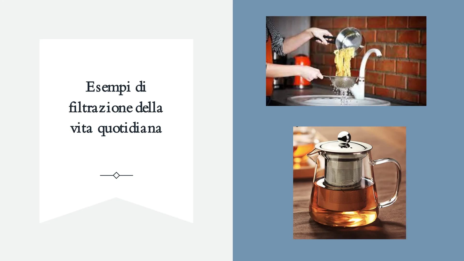 METODO DI SEPARAZIONE DEI MISCUGLI METODO DI SEPARAZIONE DEI MISCUGLI
ETEROGENEI
Per separare le fasi di un miscuglio eterogeneo
possono ess