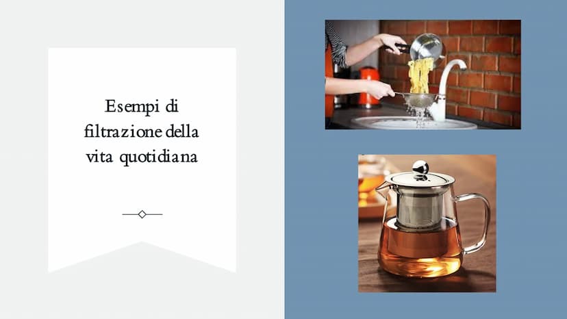 METODO DI SEPARAZIONE DEI MISCUGLI METODO DI SEPARAZIONE DEI MISCUGLI
ETEROGENEI
Per separare le fasi di un miscuglio eterogeneo
possono ess