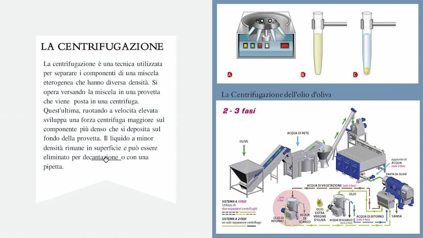 METODO DI SEPARAZIONE DEI MISCUGLI METODO DI SEPARAZIONE DEI MISCUGLI
ETEROGENEI
Per separare le fasi di un miscuglio eterogeneo
possono ess