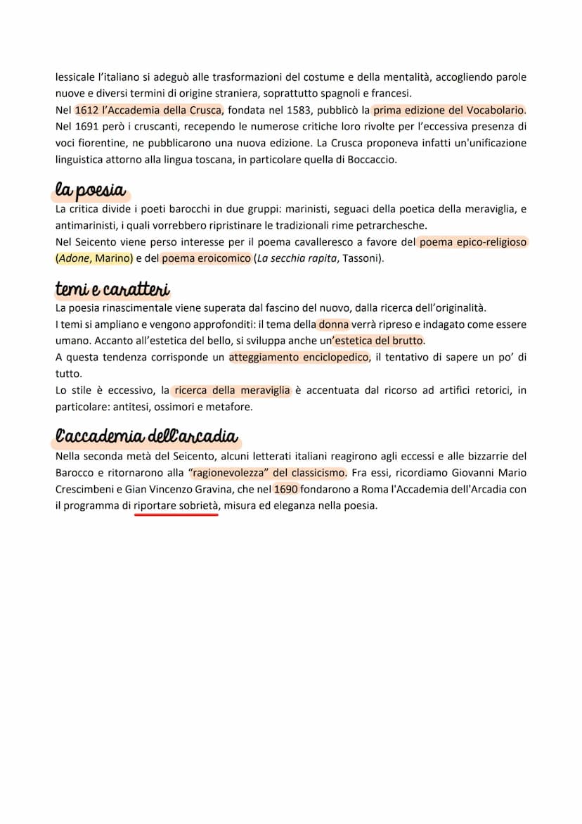 IL SEICENTO
Il Seicento è un secolo composto da due elementi caratterizzanti: la Rivoluzione scientifica e il
Barocco.
Esso fu un secolo di 