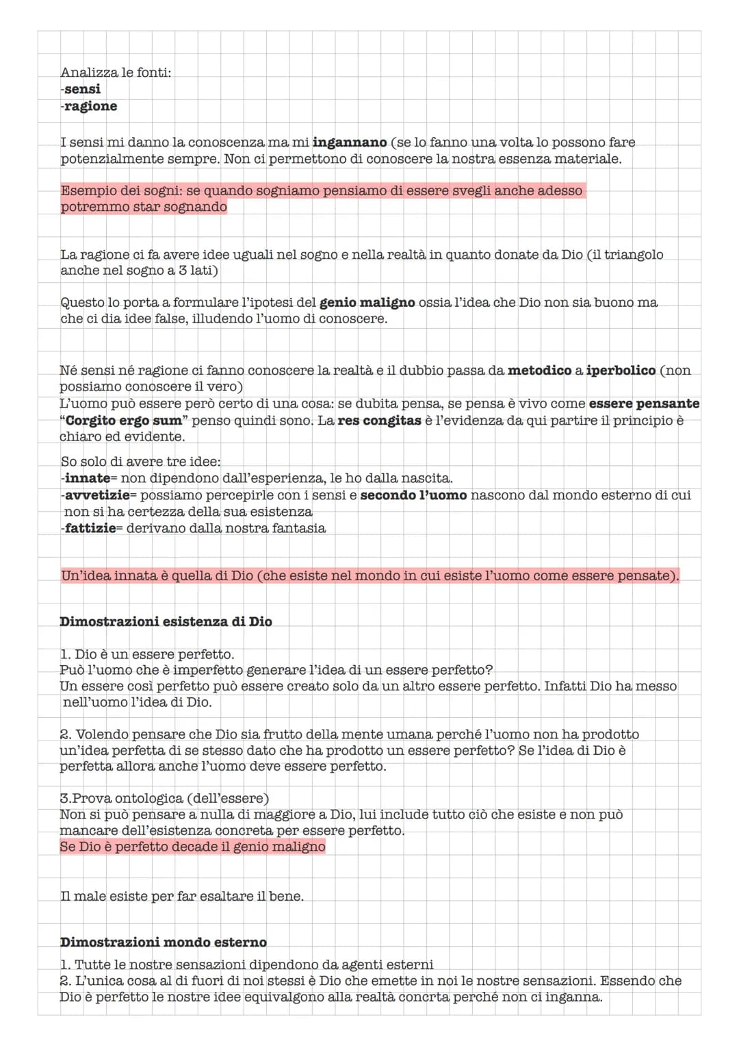 CARTESIO
Cenni biografici
Cartesio vive nel 1600 in Francia. Cresce con un'educazione
gesuita (che a lui non accoglie volentieri) e si laure