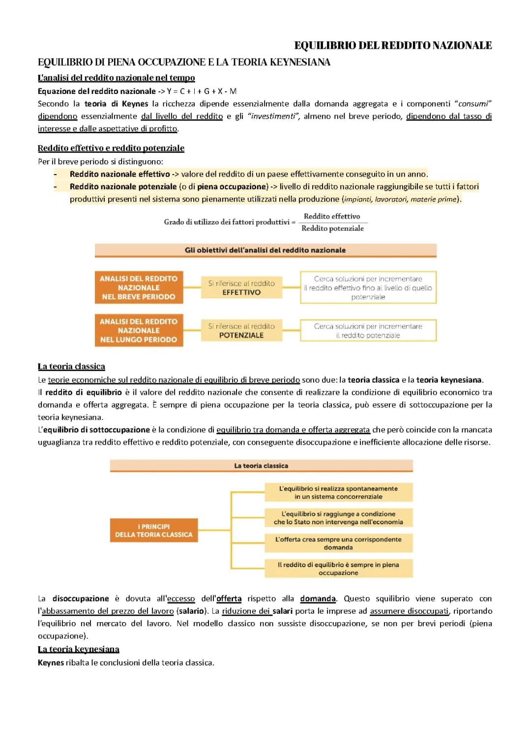 EQUILIBRIO DEL REDDITO NAZIONALE [diritto & economia]