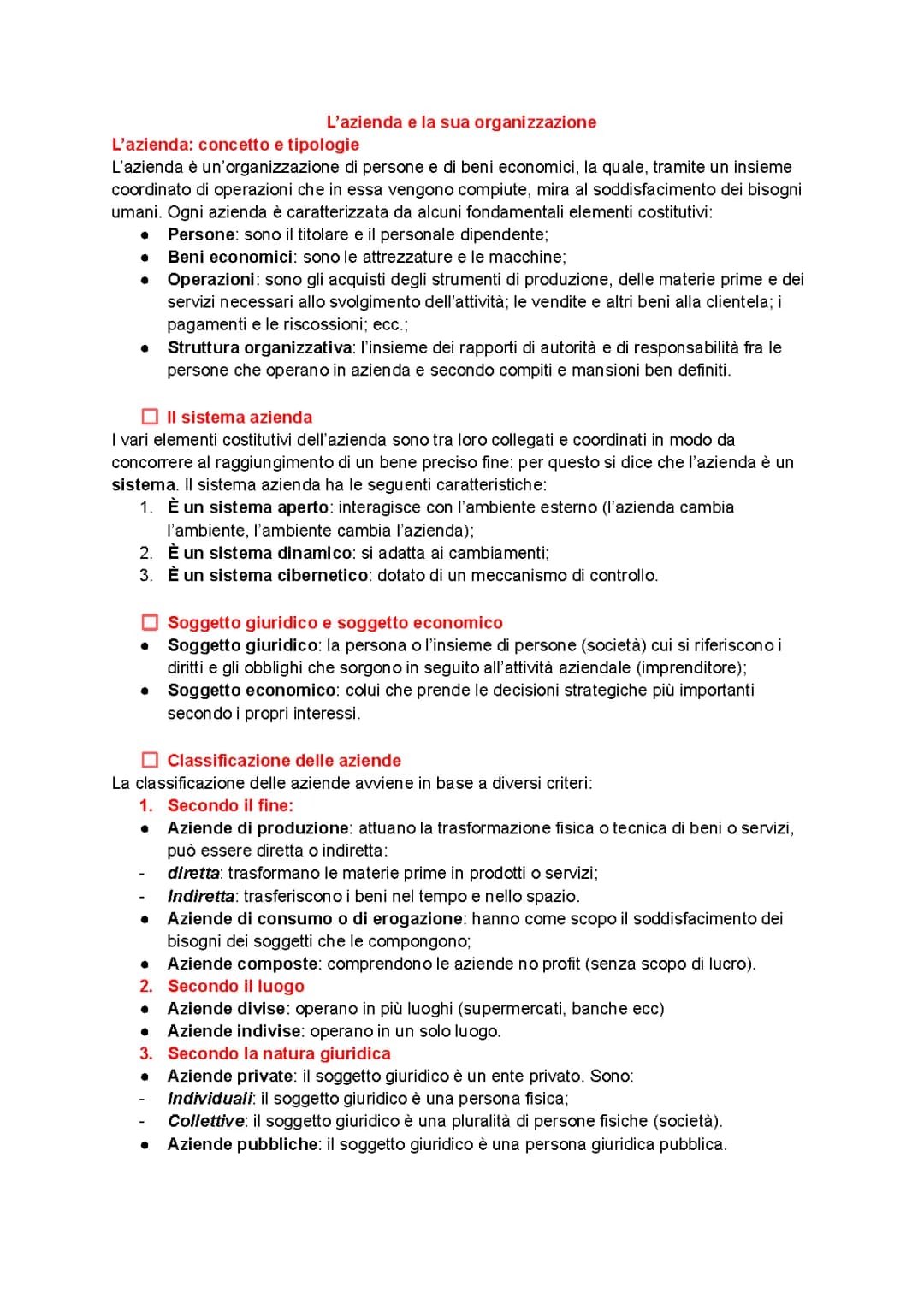 Organizzazione aziendale: slide, riassunti e schemi in pdf