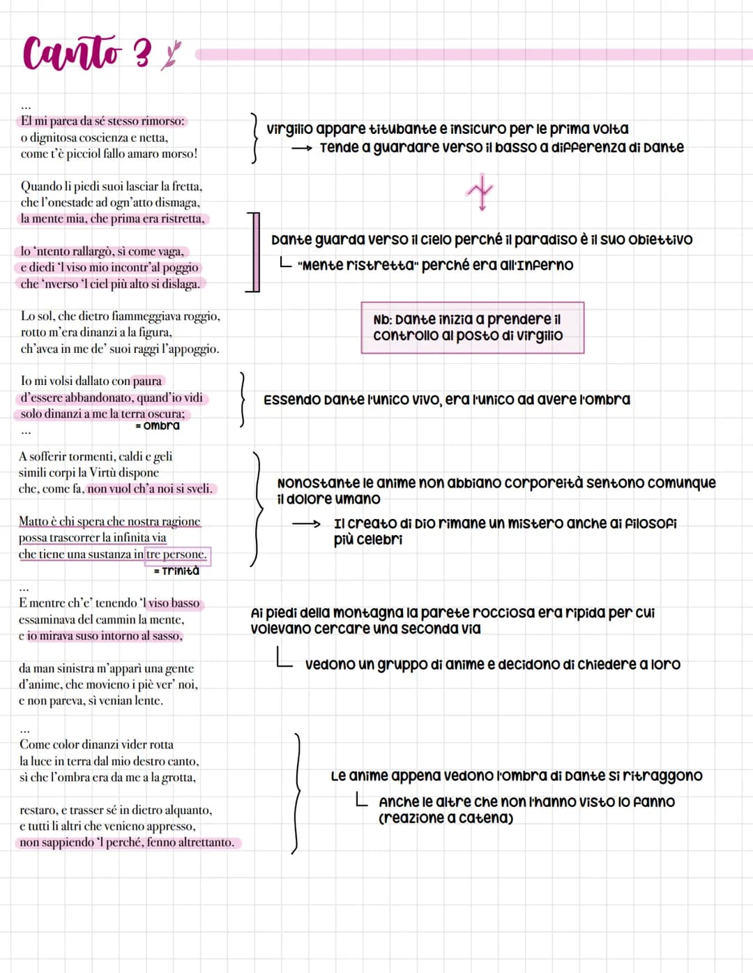 Canto 3
El mi parea da sé stesso rimorso:
o dignitosa coscienza e netta,
come t'è picciol fallo amaro morso!
Quando li piedi suoi lasciar la