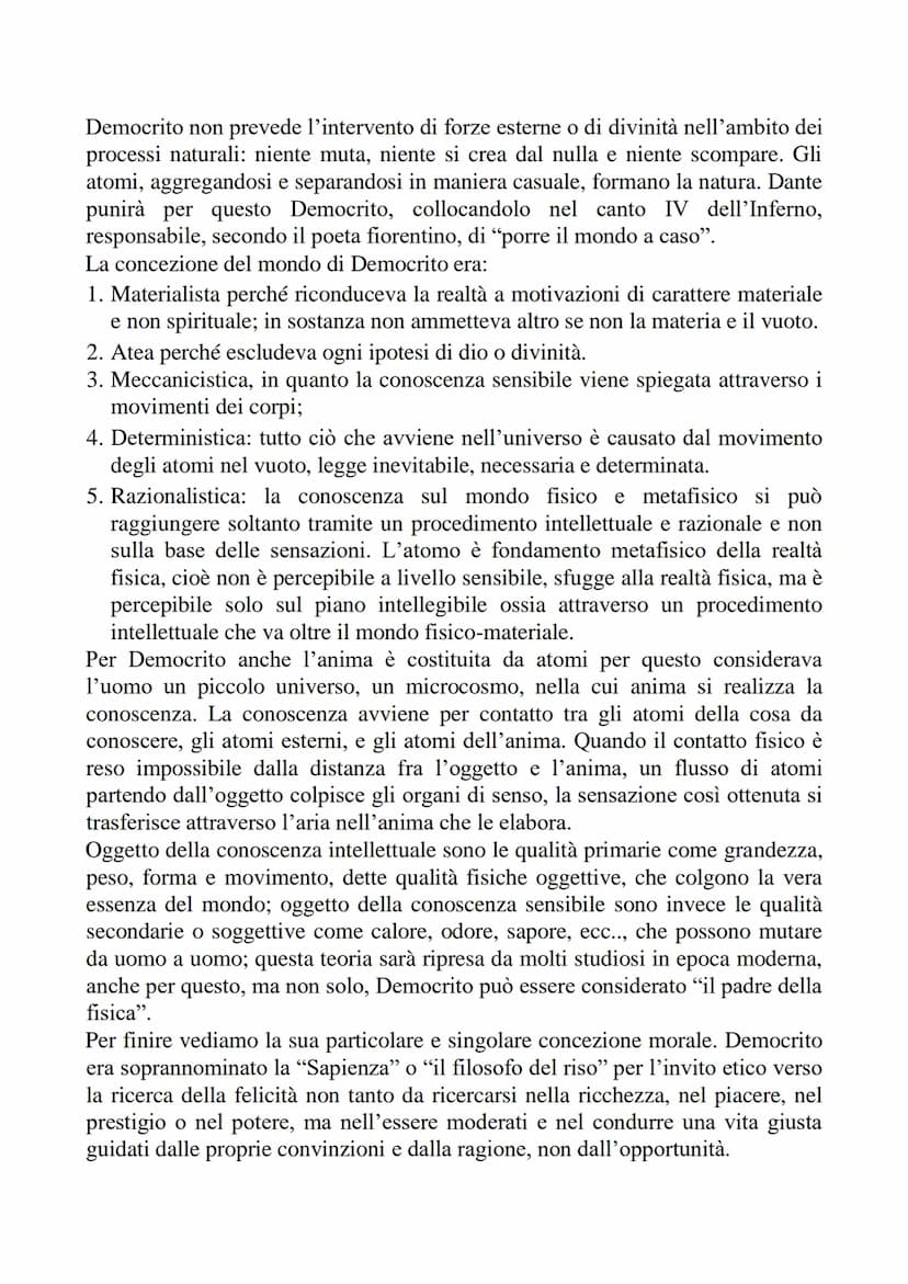 I FISICI PLURALISTI E GLI ATOMISTI
La tradizione filosofica denomina "fisici pluralisti" quei pensatori che a partire dal V
secolo a.C., ric
