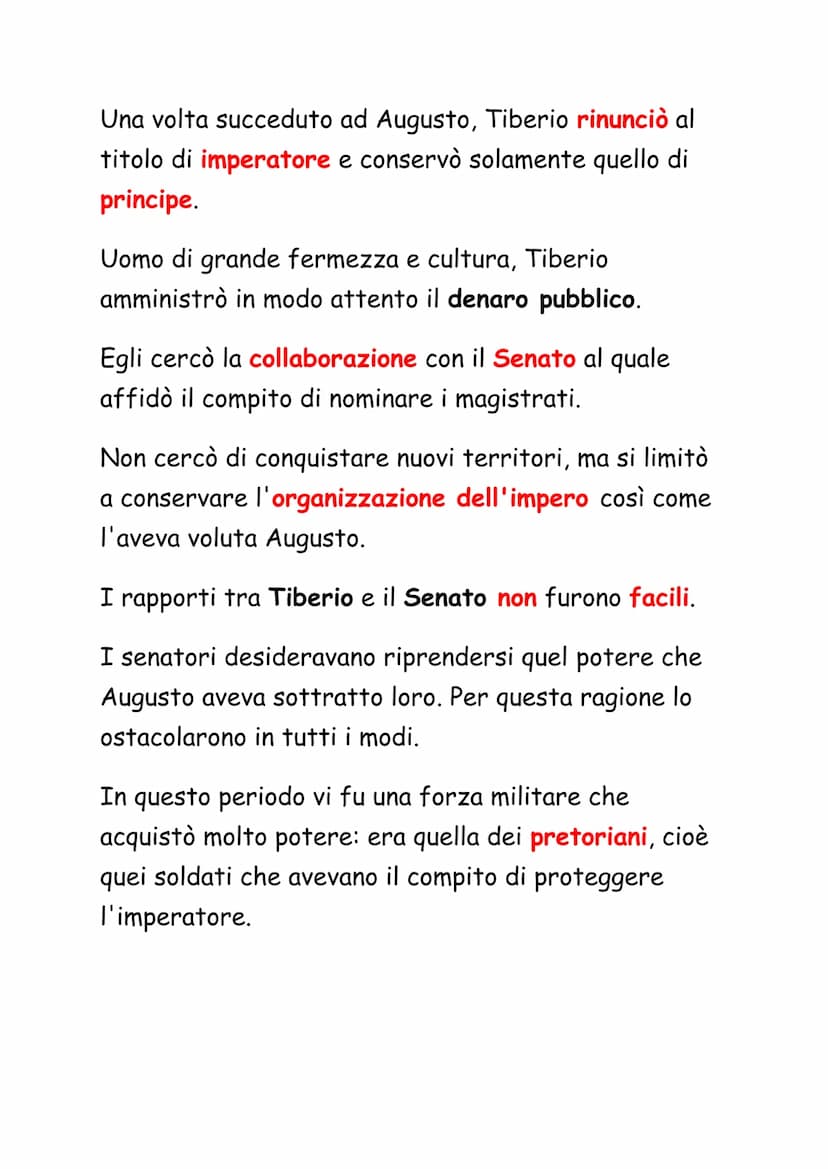 La Dinastia Giulio-Claudia
Dopo la morte di Augusto, avvenuta il 14 d.C., la
situazione delle province e dell'Italia era molto
diversa rispe