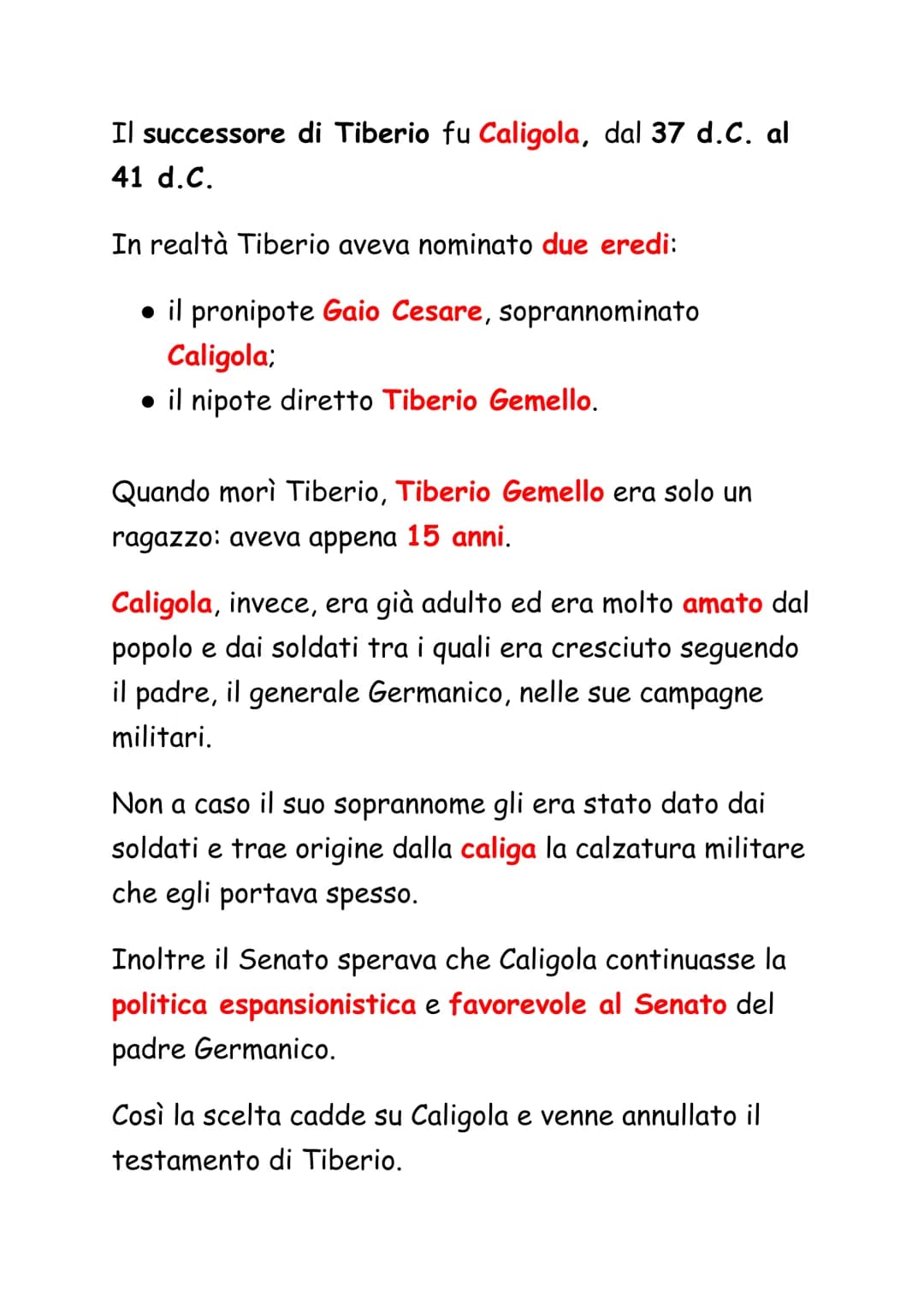 La Dinastia Giulio-Claudia
Dopo la morte di Augusto, avvenuta il 14 d.C., la
situazione delle province e dell'Italia era molto
diversa rispe