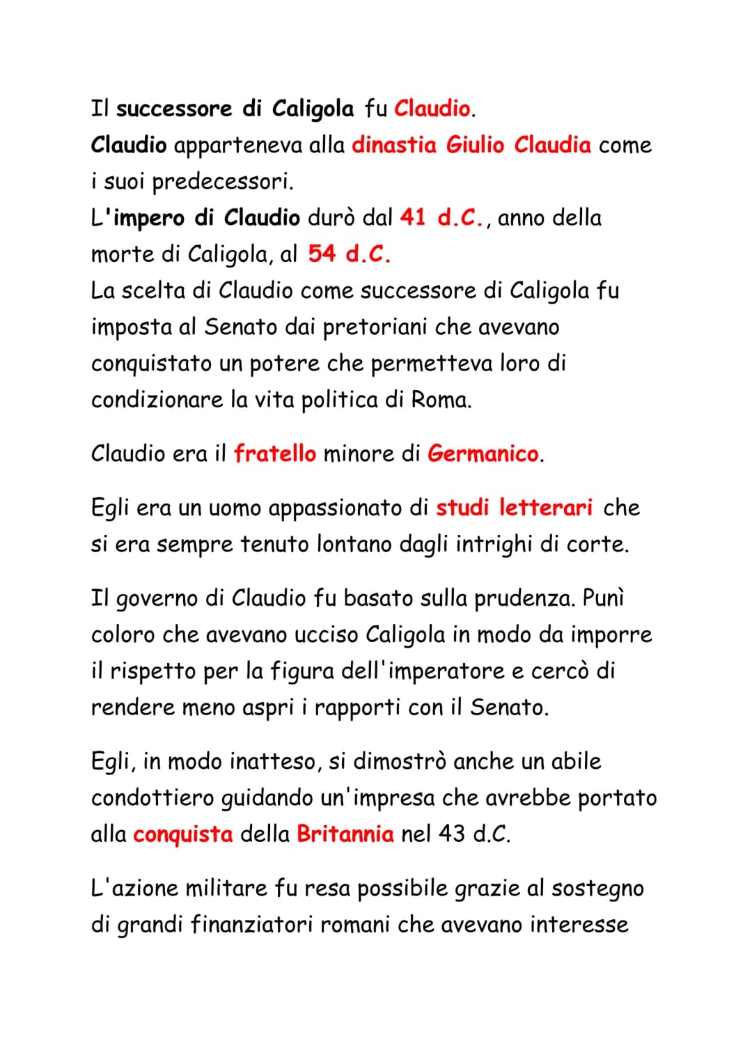 La Dinastia Giulio-Claudia
Dopo la morte di Augusto, avvenuta il 14 d.C., la
situazione delle province e dell'Italia era molto
diversa rispe