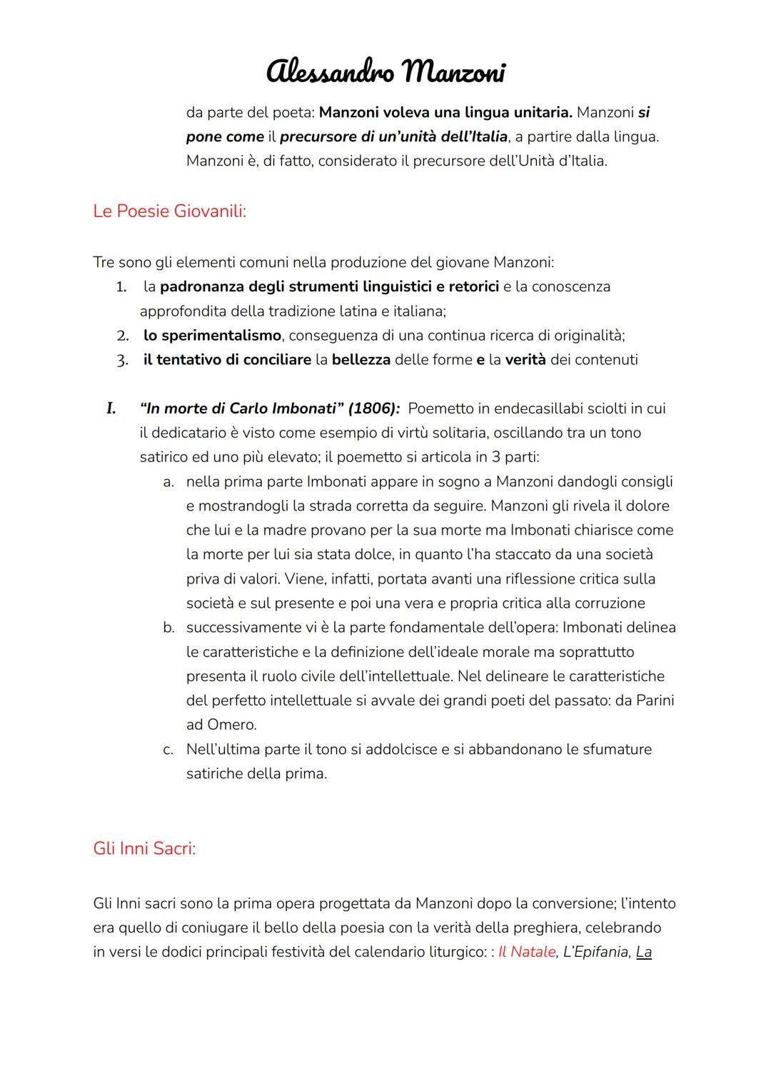 Biografia dell'autore:
I. Manzoni nasce a Milano nel 1785 in un ambiente già pieno di
letteratura: è il nipote di Cesare Beccaria. Fra il 17