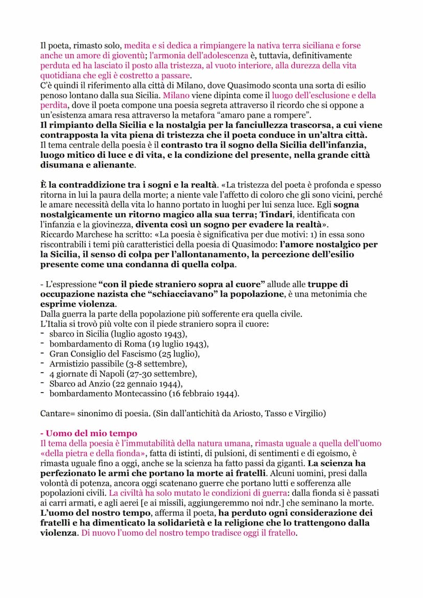 ERMETISMO
La poesia italiana degli anni '30 è condizionata dalla situazione storico-politica: la
distinzione operata dal fascismo fra cultur