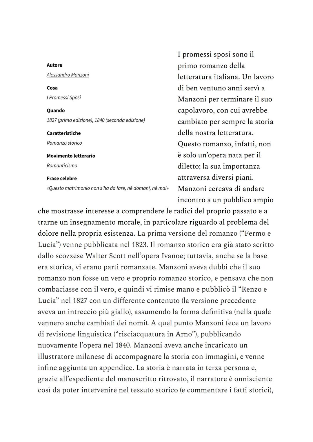 Riassunto e analisi di Capitolo 11 e 12 dei Promessi Sposi