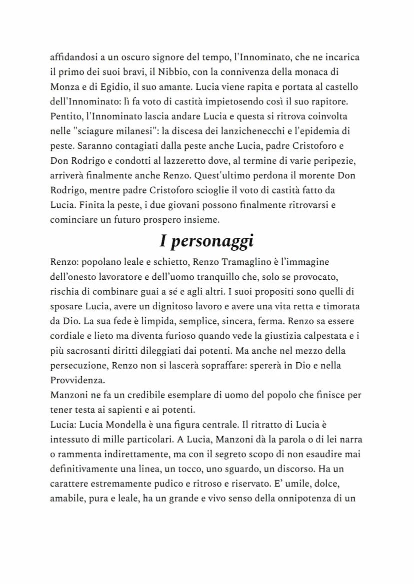 I promessi sposi sono il
primo romanzo della
letteratura italiana. Un lavoro
di ben ventuno anni servì a
Manzoni per terminare il suo
capola