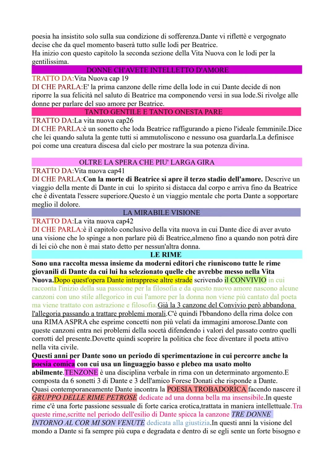 IL DOLCE STILNOVO
NUOVA TENDENZA POLITICA
Firenze, città all'avanguardia nello svilppo economico, sociale e politico, divenne il centro
dell