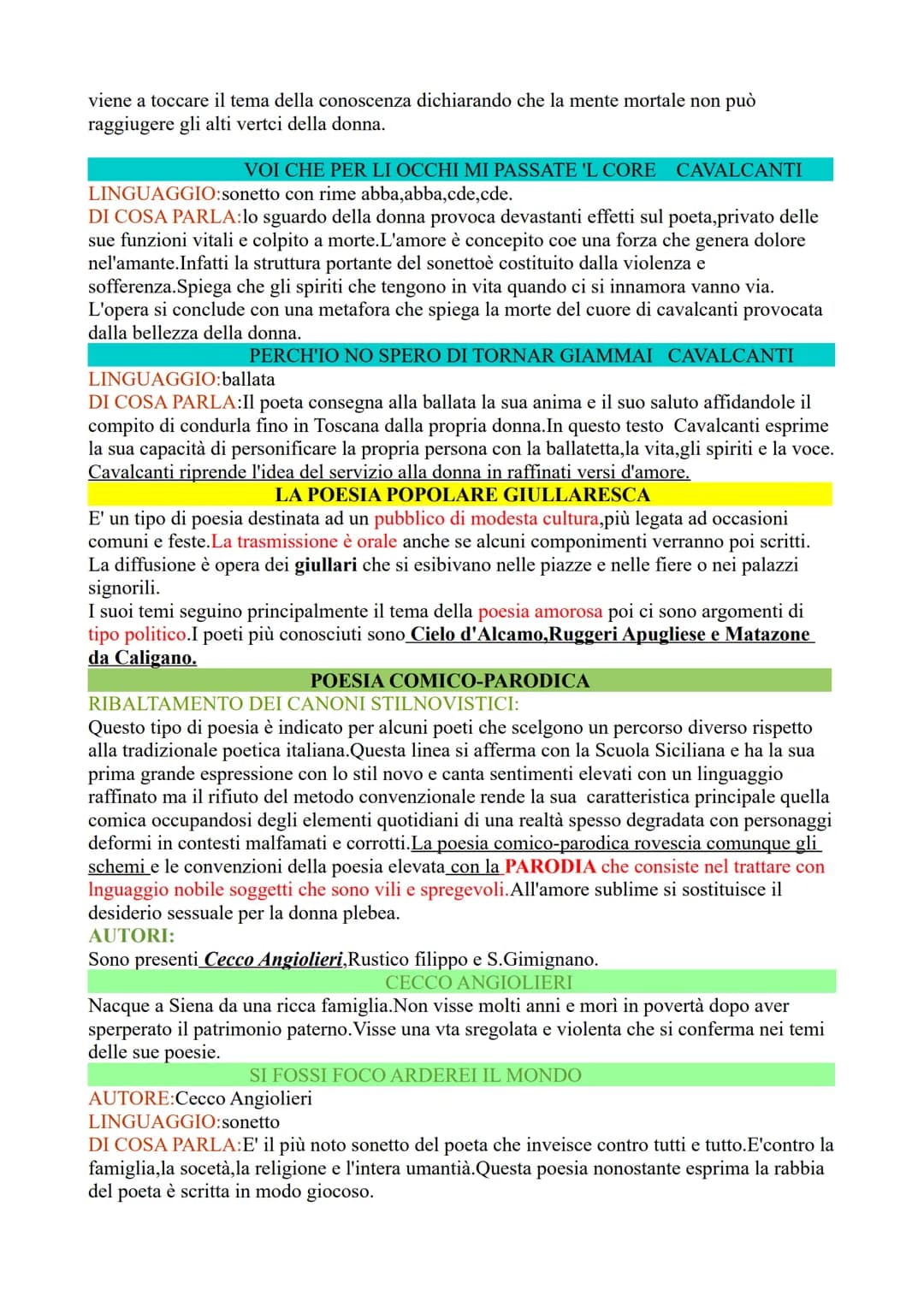 IL DOLCE STILNOVO
NUOVA TENDENZA POLITICA
Firenze, città all'avanguardia nello svilppo economico, sociale e politico, divenne il centro
dell