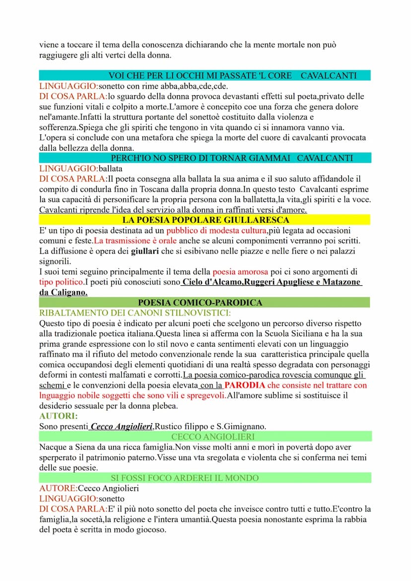 IL DOLCE STILNOVO
NUOVA TENDENZA POLITICA
Firenze, città all'avanguardia nello svilppo economico, sociale e politico, divenne il centro
dell