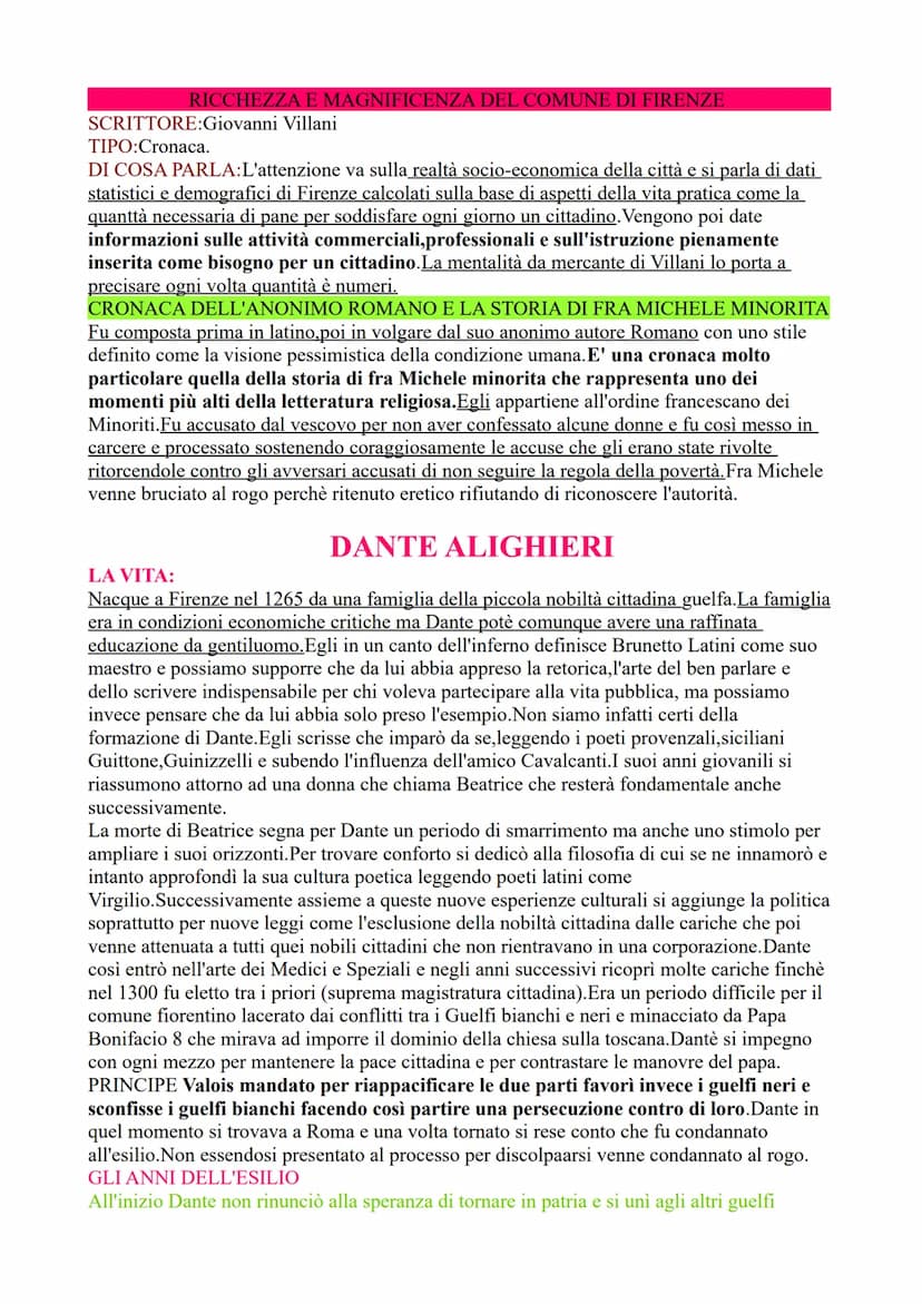 IL DOLCE STILNOVO
NUOVA TENDENZA POLITICA
Firenze, città all'avanguardia nello svilppo economico, sociale e politico, divenne il centro
dell