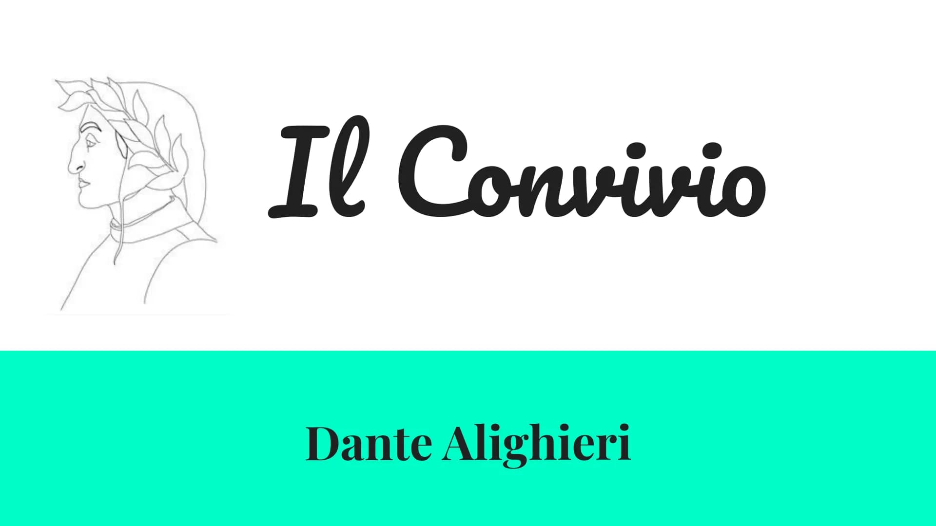 Il Convivio
Dante Alighieri TITOLO, FUNZIONE, STRUTTURA E DATAZIONE
Il Convivio è una enciclopedia non ultimata delle conoscenze medievali, 