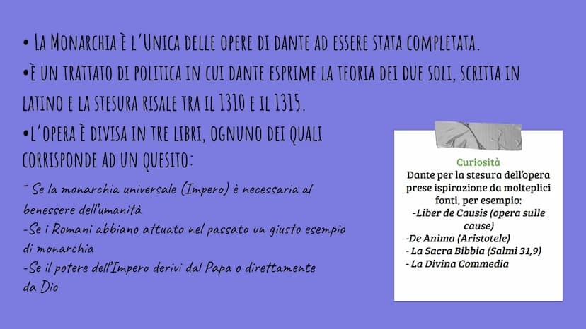 Il Convivio
Dante Alighieri TITOLO, FUNZIONE, STRUTTURA E DATAZIONE
Il Convivio è una enciclopedia non ultimata delle conoscenze medievali, 