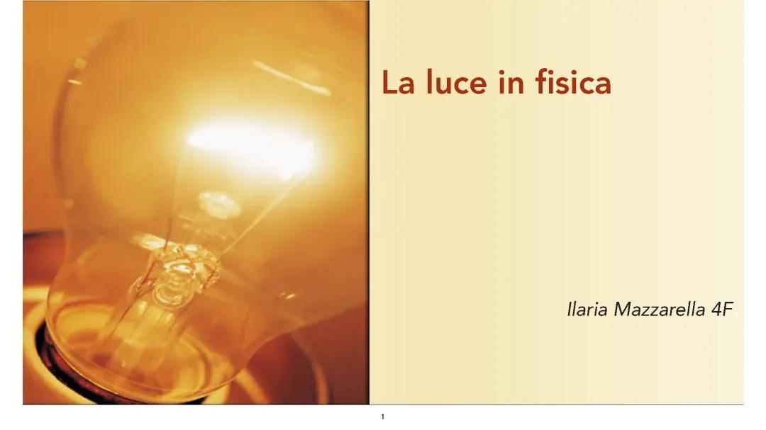La Luce - Fenomeni e Caratteristiche