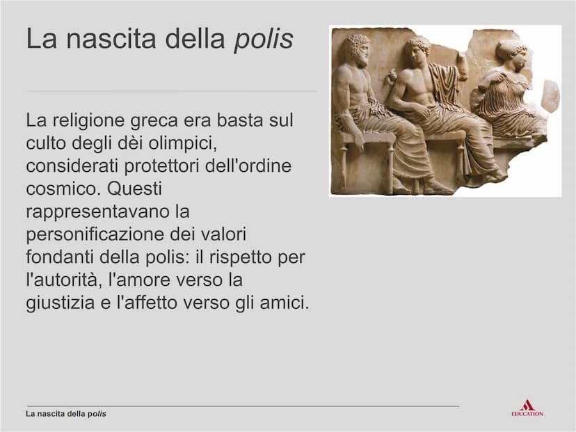 La nascita
della polis
EDUCATION Per cominciare
EDUCATION I processi
Rivoluzione agricola e
ripresa dei commerci
La nascita della polis> I p