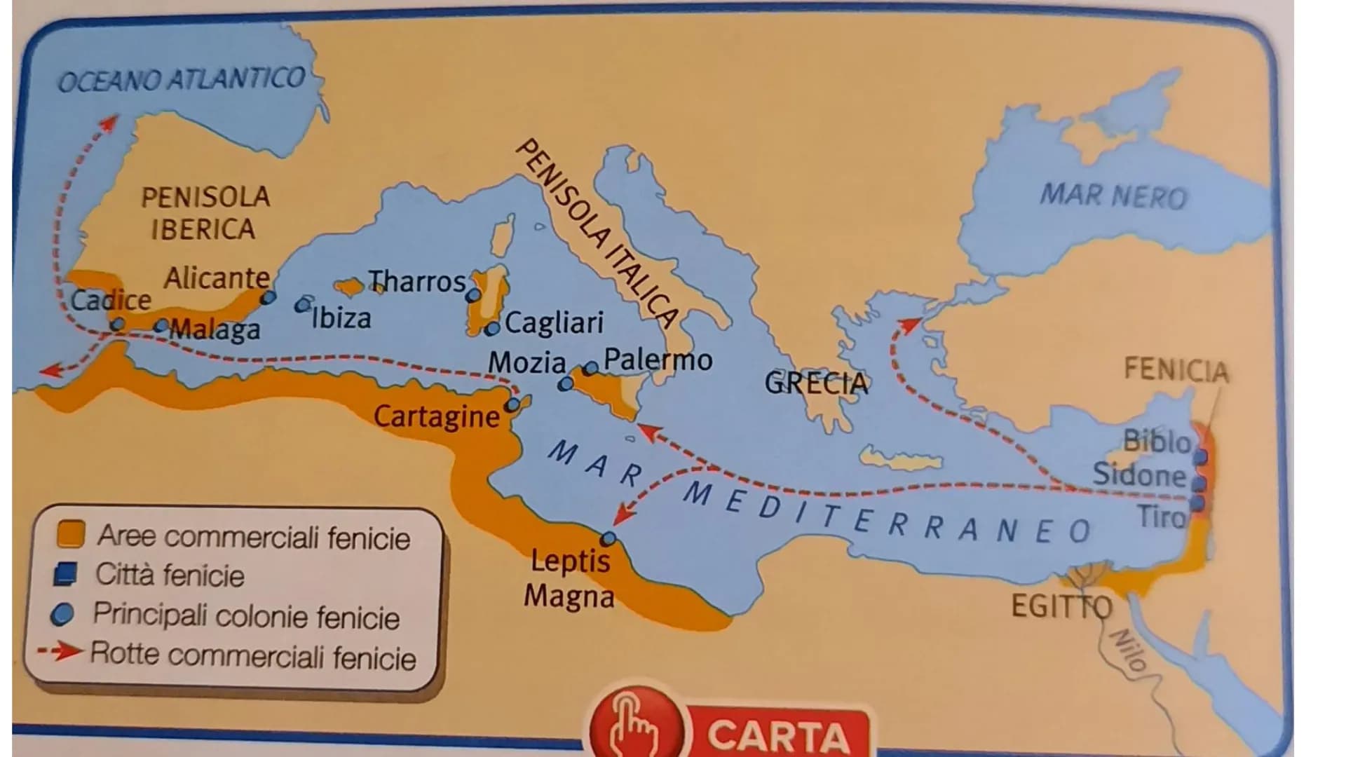 I FENICI
I Fenici si stabilirono in un territorio
montuoso che si affaccia sul mar
Mediterraneo.Oggi corrisponde
all'attuale LIBANO.
Fondaro