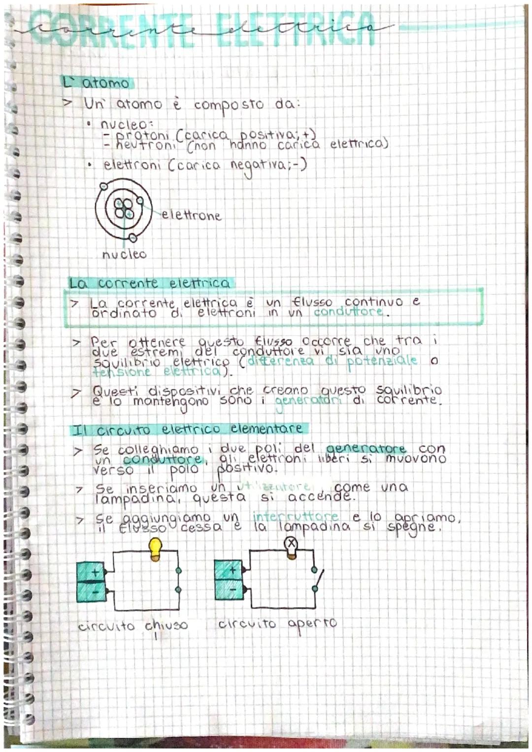 L'atomo
> Un atomo è composto da:

*   nucleo:
    *   protoni (carica positiva;+)
    *   neutroni (non hanno carica elettrica)
*   elettro