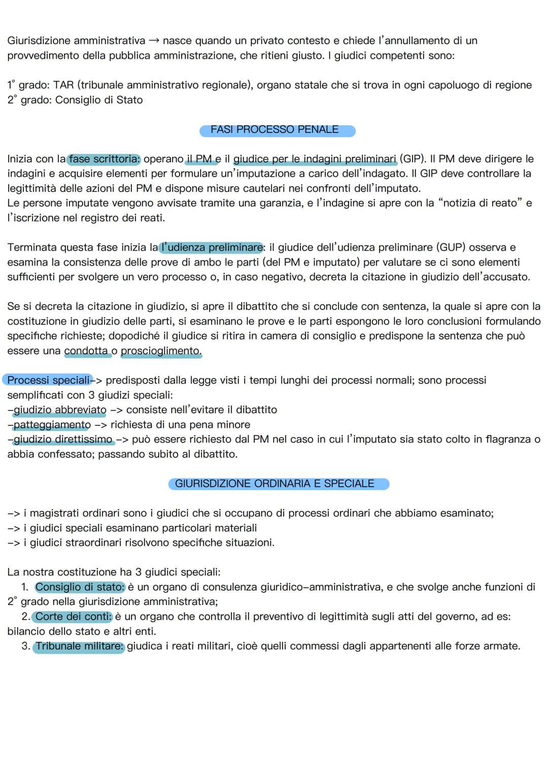 · Magistratura
→ detiene Il potere giudiziario; "esercitata" da magistrati o giudici o attraverso la funzione giurisdizionale,
la quale ammi