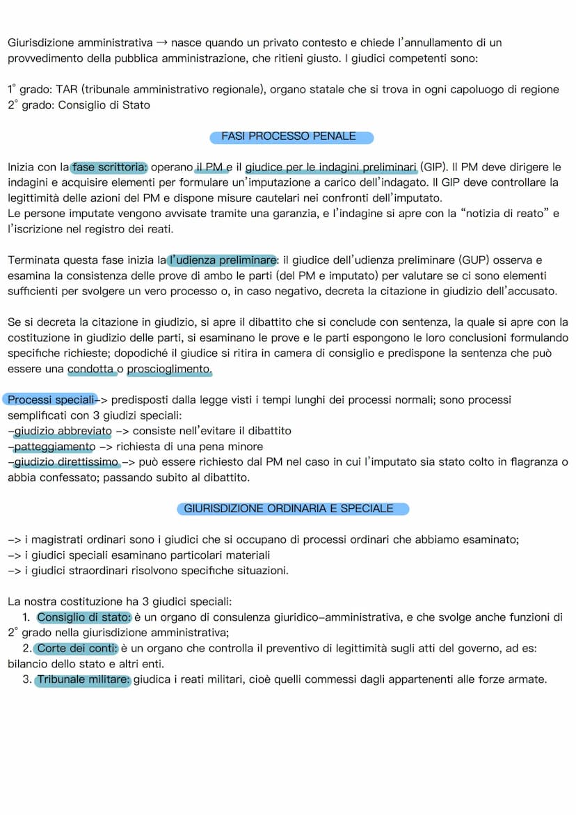 · Magistratura
→ detiene Il potere giudiziario; "esercitata" da magistrati o giudici o attraverso la funzione giurisdizionale,
la quale ammi