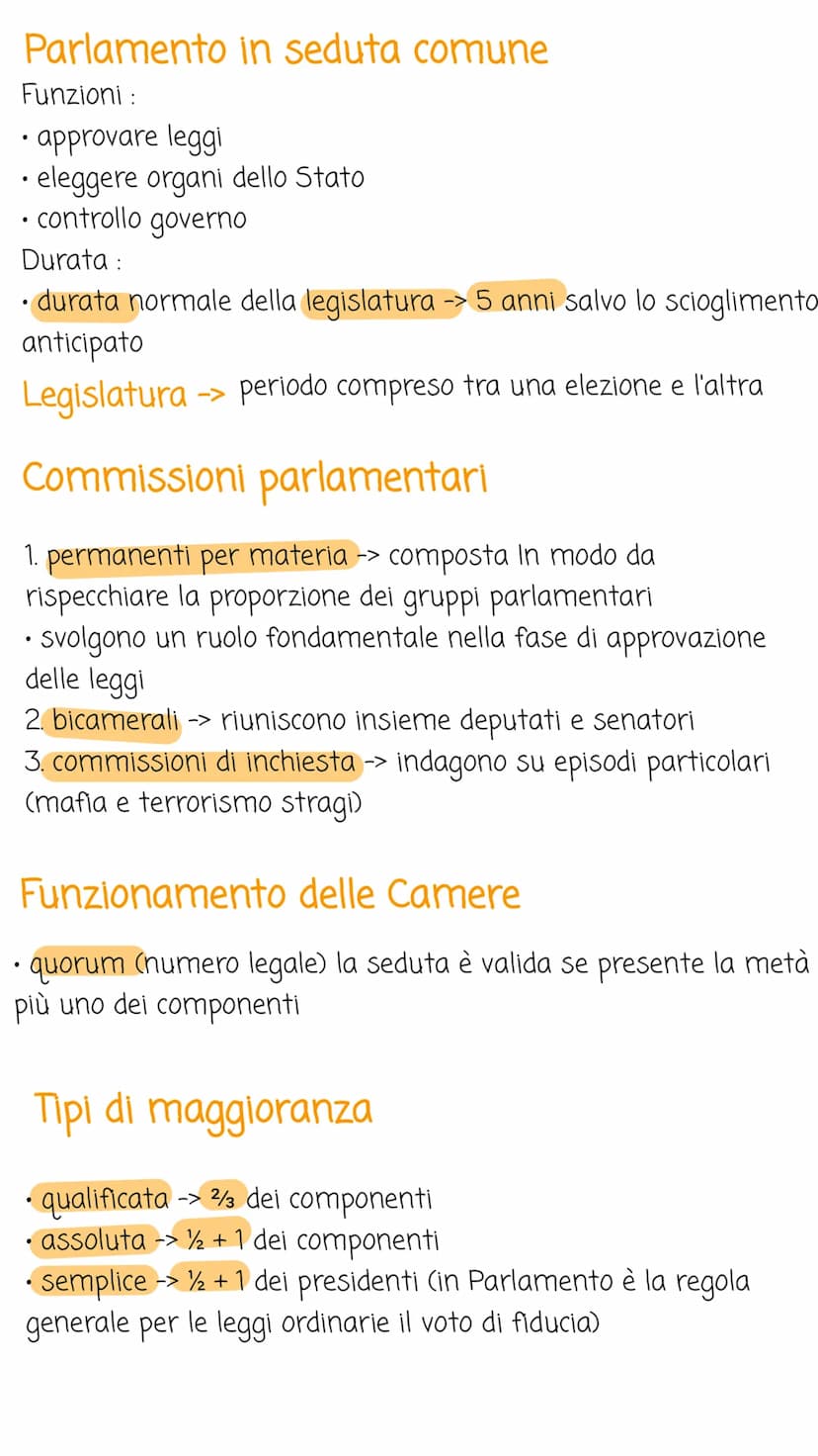 Struttura e organizzazione:
Due camere:
• Camera dei Deputati
• Senato della Repubblica
Bicameralismo perfetto
IL PARLAMENTO potere legislat