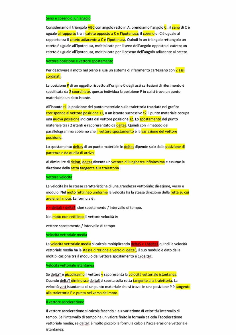 Fisica
Spostamento con una freccia
La grandezza spostamento richiede la direzione e il verso, quindi su un foglio
rappresentiamo uno spostam