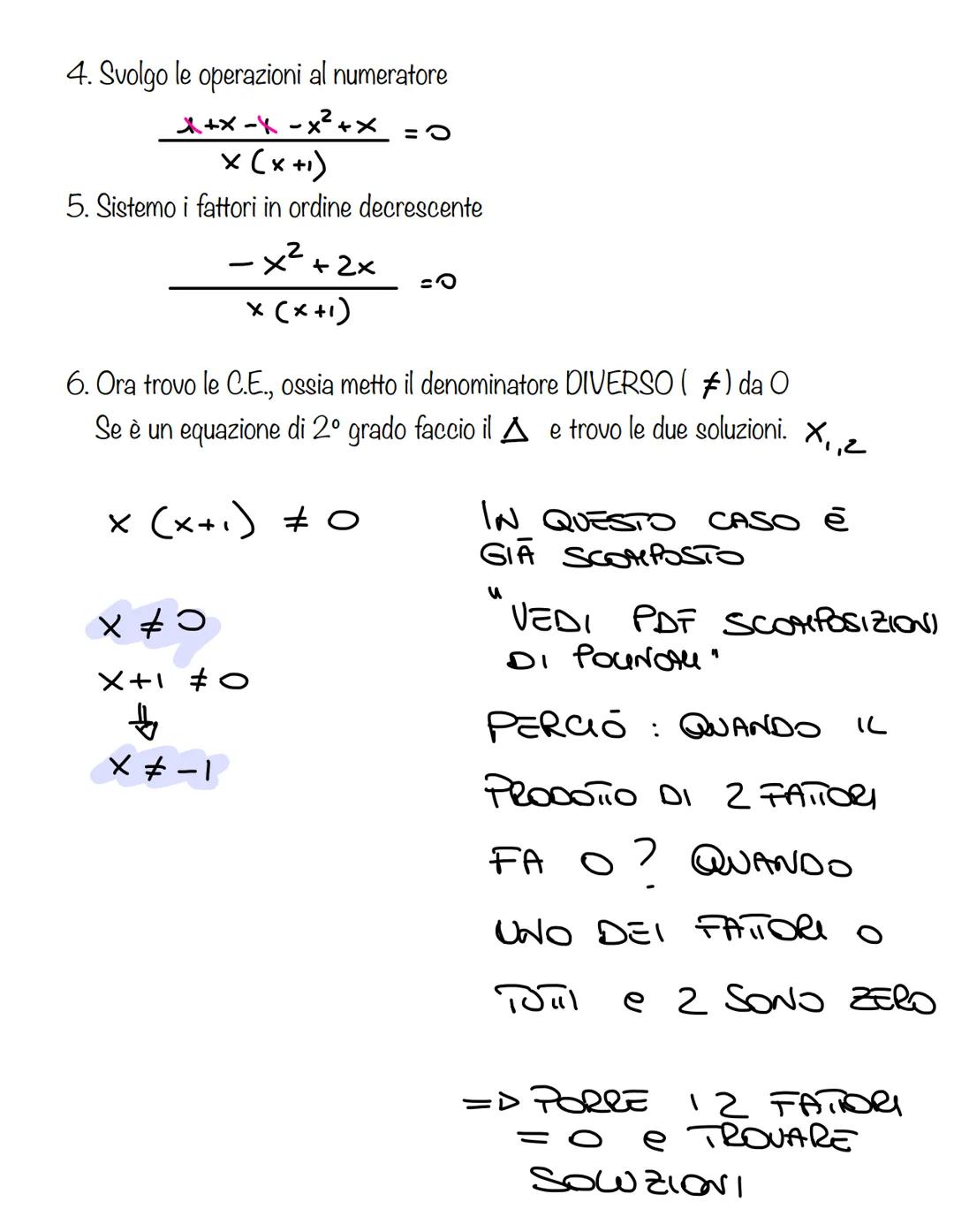 Es.
Equazioni fratte
Il
ان
+
1. Porto tutto a sinistra ponendo l'equazione fratta uguale a zero
1
x²-x
X
T+
÷ =0
1
2. Trovo il minimo comune