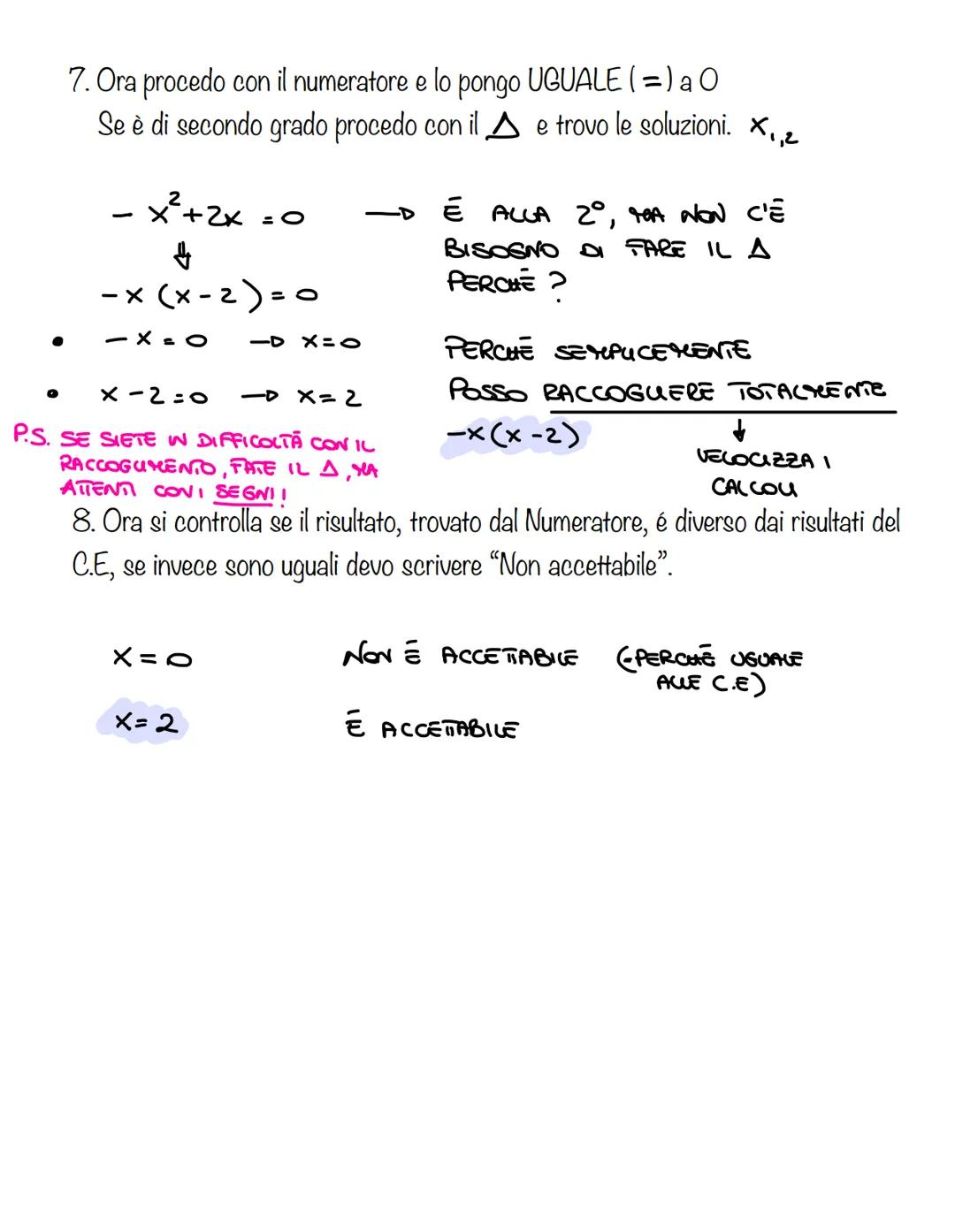Es.
Equazioni fratte
Il
ان
+
1. Porto tutto a sinistra ponendo l'equazione fratta uguale a zero
1
x²-x
X
T+
÷ =0
1
2. Trovo il minimo comune
