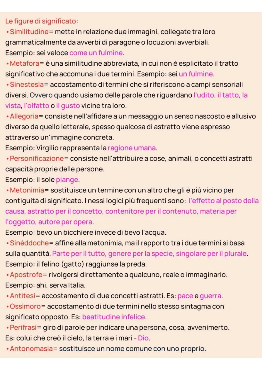 Le figure retoriche
Le figure fonetiche o di suono.
Le figure di significato.
Le figure di ordine. Le figure fonetiche:
• Allitterazione con