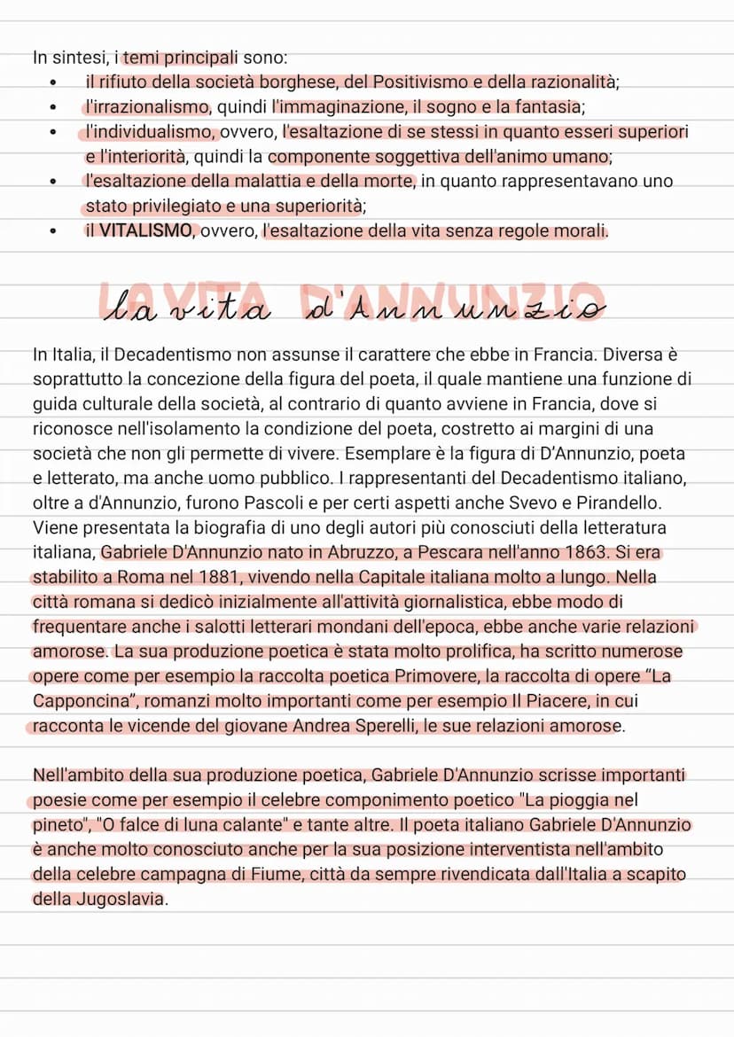 il decadentismo
Il Decadentismo è un movimento artistico e letterario che nasce in Francia negli
anni 70 dell'800 e si diffuse presto in gra