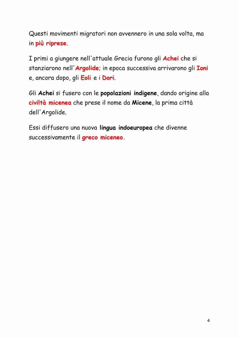 I MICENEI
I Micenei erano una popolazione di lingua greca che giunse nella
penisola meridionale della Grecia intorno al 1600 a.C.
Essi venne