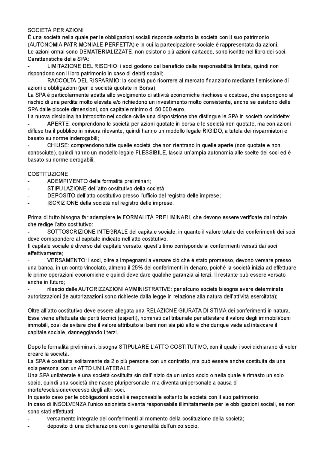 SOCIETÀ PER AZIONI 