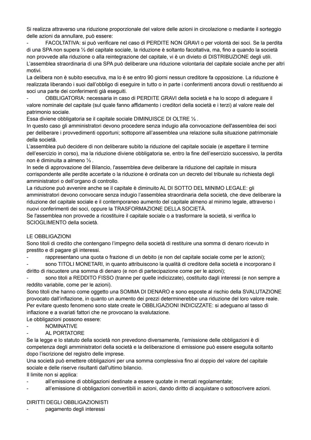 SOCIETÀ PER AZIONI
È una società nella quale per le obbligazioni sociali risponde soltanto la società con il suo patrimonio
(AUTONOMIA PATRI