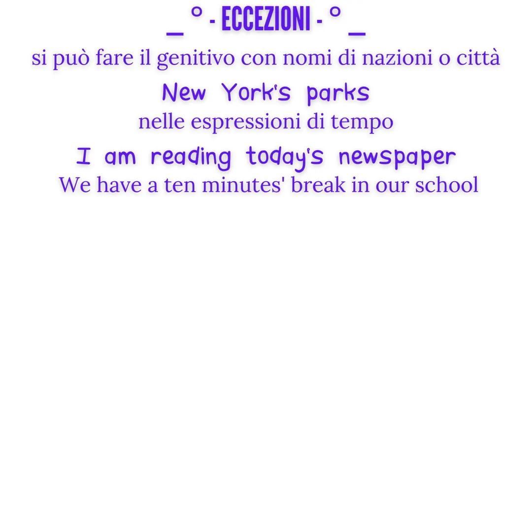 Genitivo Sassone Inglese
(genitive)
si usa per fare il possessivo per solo gli esseri viventi
°-FORMALE-
per farlo si fa:
the + Cosa Possesu