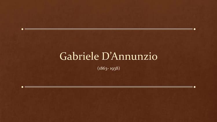 Know gabriele d'annunzio power point thumbnail