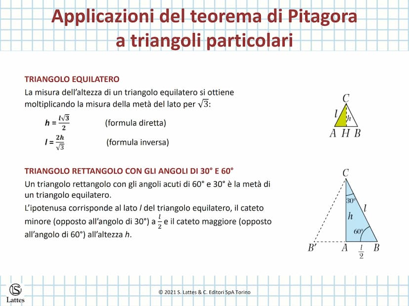 S
Lattes
Il teorema di Pitagora
e le sue applicazioni
© 2021 S. Lattes & C. Editori SpA Torino Il teorema di Pitagora
Il teorema di Pitagora